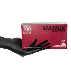Перчатки нитриловые MATRIX Black черный L 100шт (50пар)