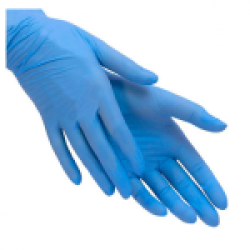 Перчатки нитровинил  голубые М 100 шт (50пар)