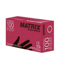 Перчатки нитриловые MATRIX  Black(черный) Nitrile (100шт) S