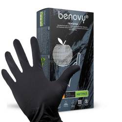Купить Нитриловые Черные перчатки "BENOVY" L 100шт (50пар) Нитриловые Черные перчатки "BENOVY" L 100шт (50пар)
