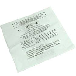 Пакет полиэтиленовый для сбора и хранения медицинских отходов класса А  с фальцами, размер 700*800 мм(100 шт)